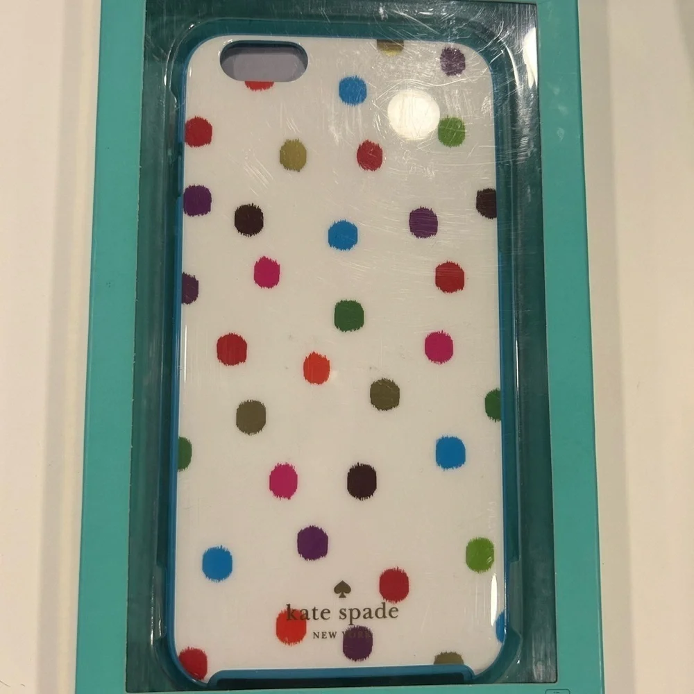 Kate Spade Teal Polka Dot Phone Case and 3 glasses cases